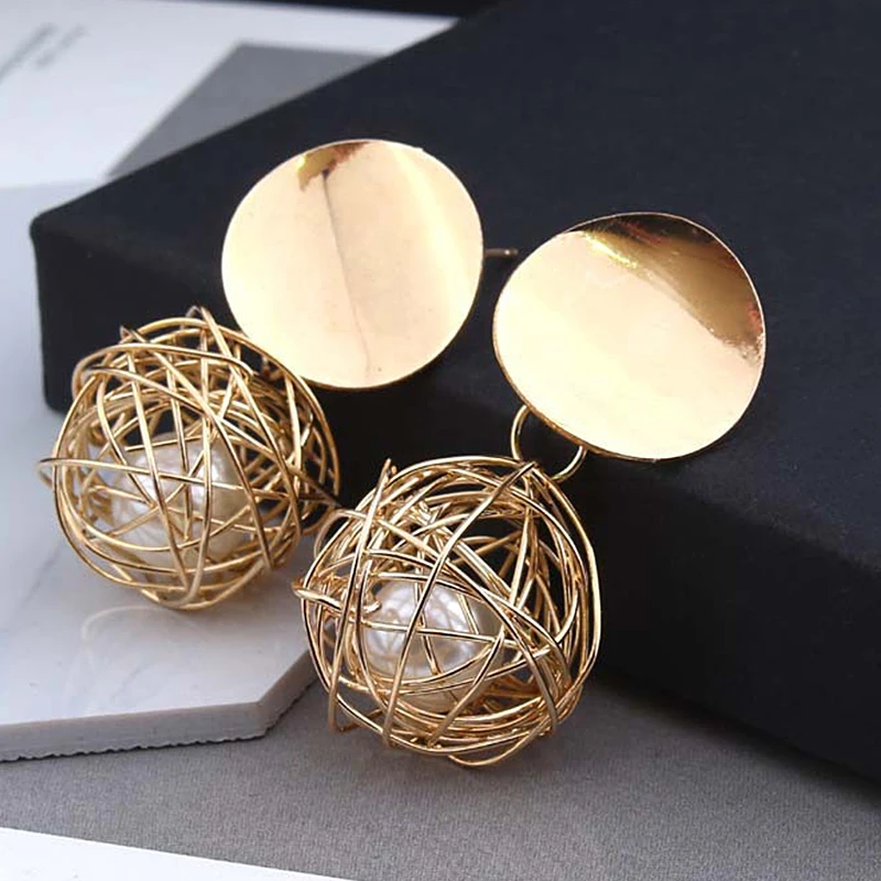 Женские Геометрические серьги в европейском и американском стиле простые из