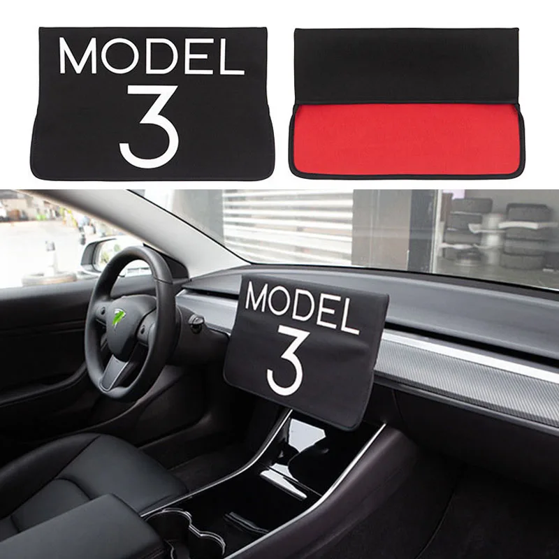 

Tesla Model 3 Badge Navigation Touch Screen Cover Insulation Sleeve Center Console Display Guard Dustproof Protector Accessories