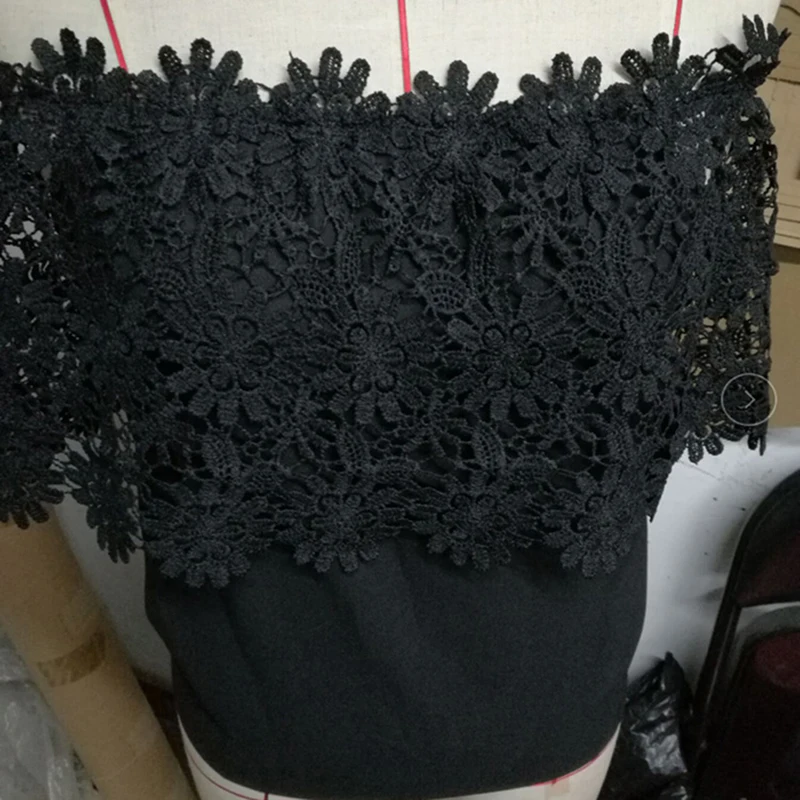 

Fashion Tops For Women Summer Lace Blouse Shirt Female Crochet Off Shoulder Chiffon Shirt Casual Tops Ladies Casual Stretch Tops