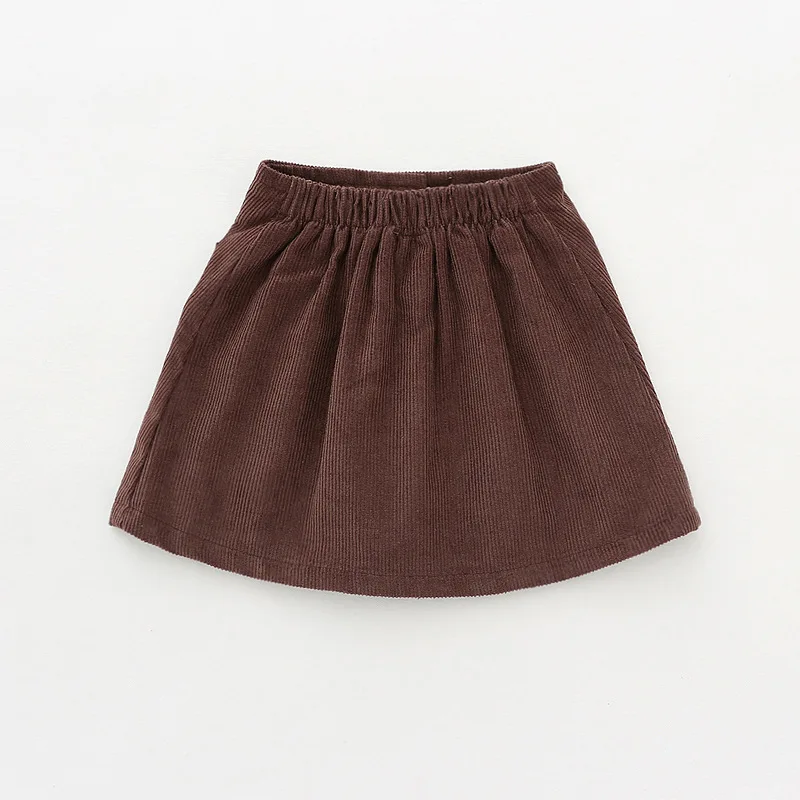 Детские юбки-пачки для девочек Однотонная юбка-пачка на пуговицах Детская одежда