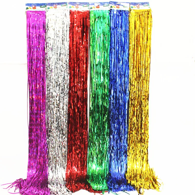 

Gold Foil Fringe Curtain Tinsel String Shiny Shimmer Party Wedding Birthday Door Decoration Photo Booth Backdrop