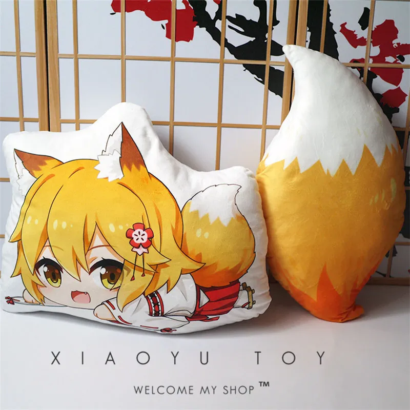 

The Helpful Fox Senko-san plush toy Anime Sewayaki Kitsune no Senko-san pillow doll cosplay tail 50cm for gift