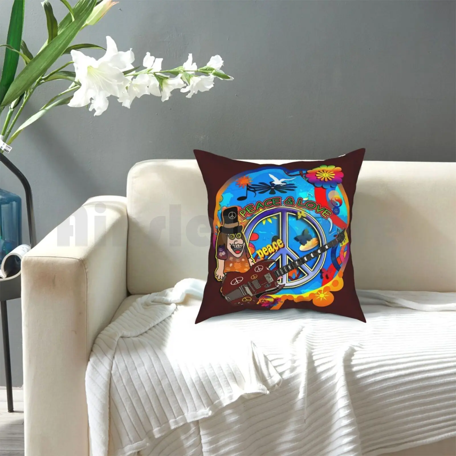 Хиппи Подушка Чехол с принтом домашняя мягкая подушка DIY крышка хиппи Peace Love а-ля