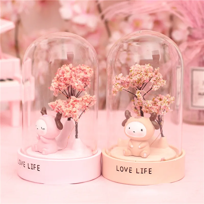 Светодиодный Ночной светильник в виде вишни и оленя светодиодный ночной