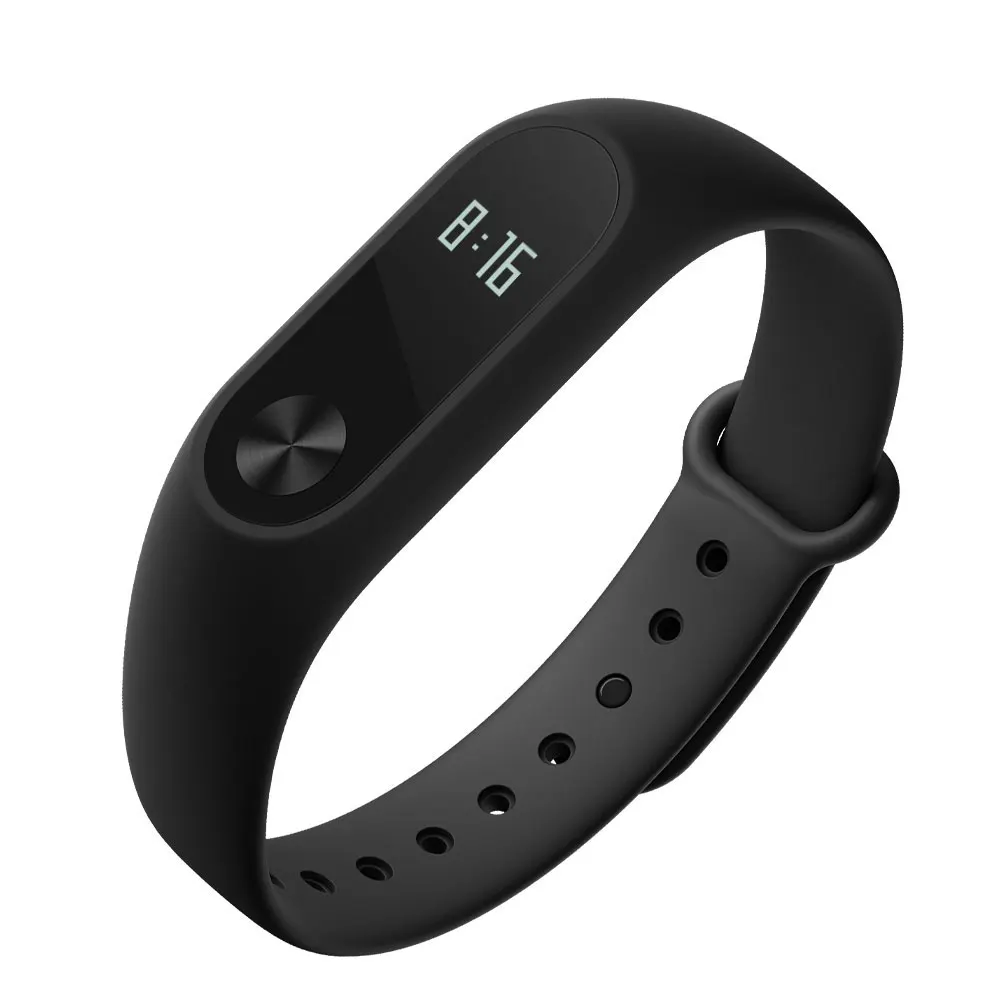 -Black-. Сяо Mi mi Группа 2 Mi band 2 Смарт монитор сердечного ритма браслет для Android IOS браслет SmartBand Touchpad экран OLED - Цвет: -Black-.
