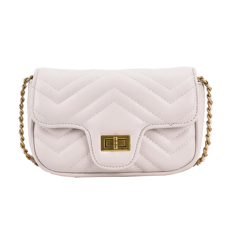 

2021 Embroidery Thread Mini PU Leather Flap Crossbody Shoulder Bag for Women 2021 Fashion Ladies Classic Chain Handbag and Purse