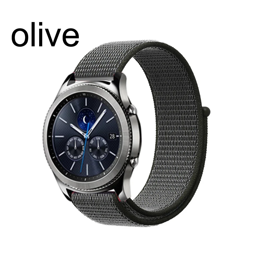 Ремешок 22 мм 20 мм для samsung gear S3 s2 sport Frontier Classic Band galaxy watch 42 мм 46 мм huami amazfit ремешок Bip huawei gt 2 - Цвет ремешка: olive