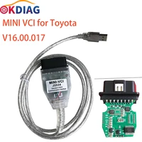 2021 mini vci for toyota v16 00 017 single cable support j2534 fortoyota tis oem diagnostic software obdii obd2 diagnostic cable