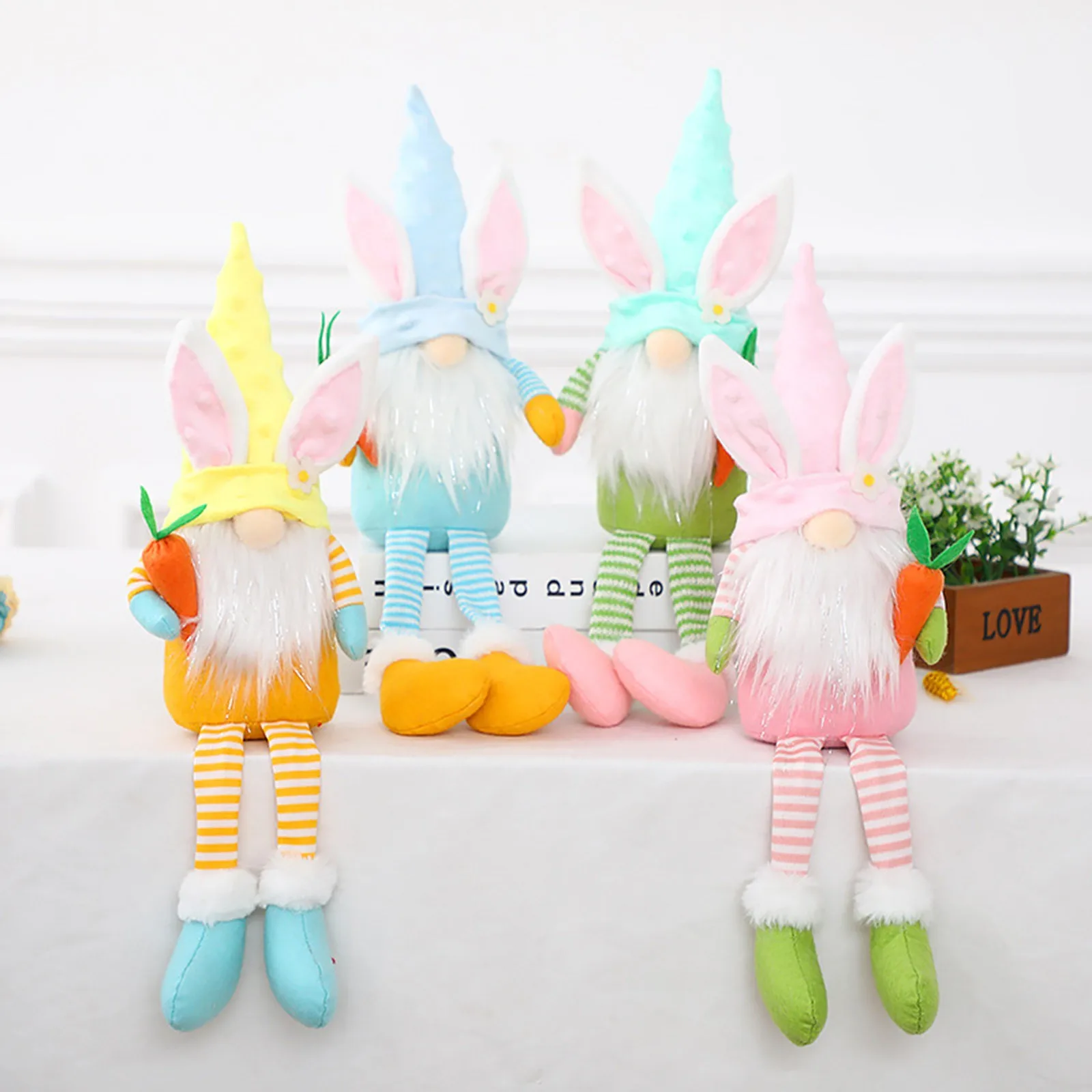 

Easter Faceless Doll Decorations Bedroom Living Room Desktop Decoration Love Goblin Cute Doll Standing Post езликая ђкла