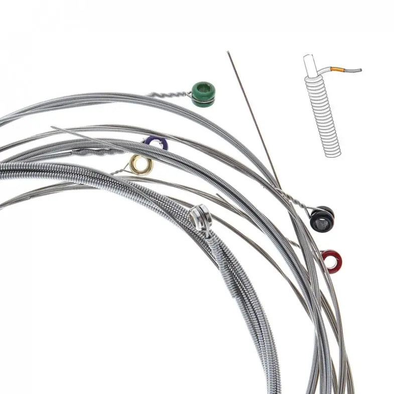 Струны для электрогитары серебристые струны из никелевого сплава средней