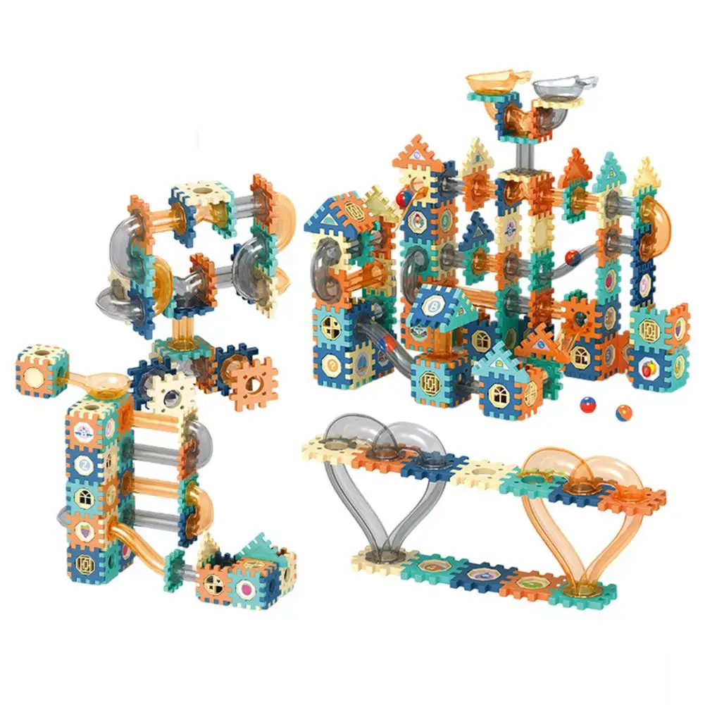 

Marble Run Toy Set Puzzle Assembly Race Track Game Set Construction Building Blocks Learning Educational Toy Creative STEM Ma