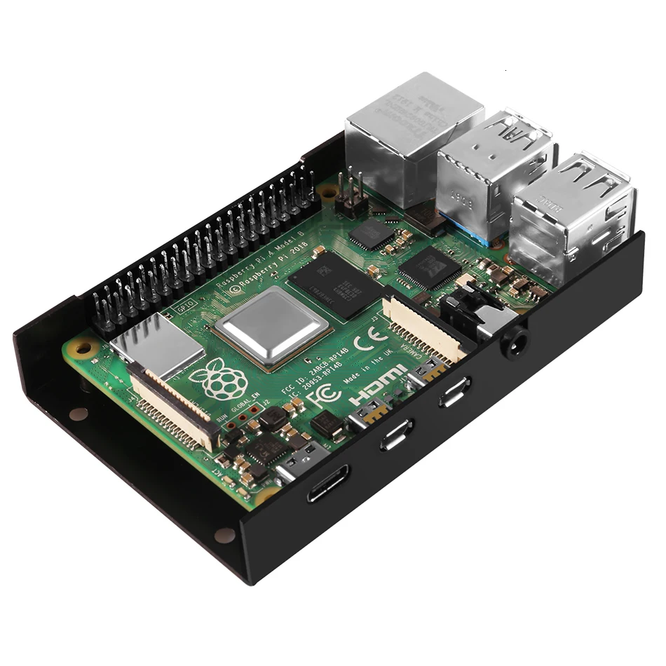 Чехол Raspberry Pi 4 B, алюминиевый чехол, металлический корпус для Raspberry PI 4, Модель B