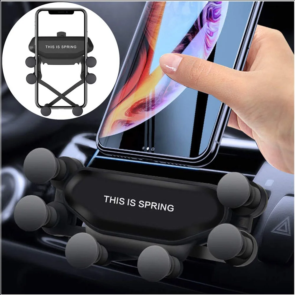 

Universal Gravity Car Phone Holder for iPhone Xs Max Xr X 8 Plus Samsung S10 S9 in Car Air Vent Mount Mobile Phone Holder Stand