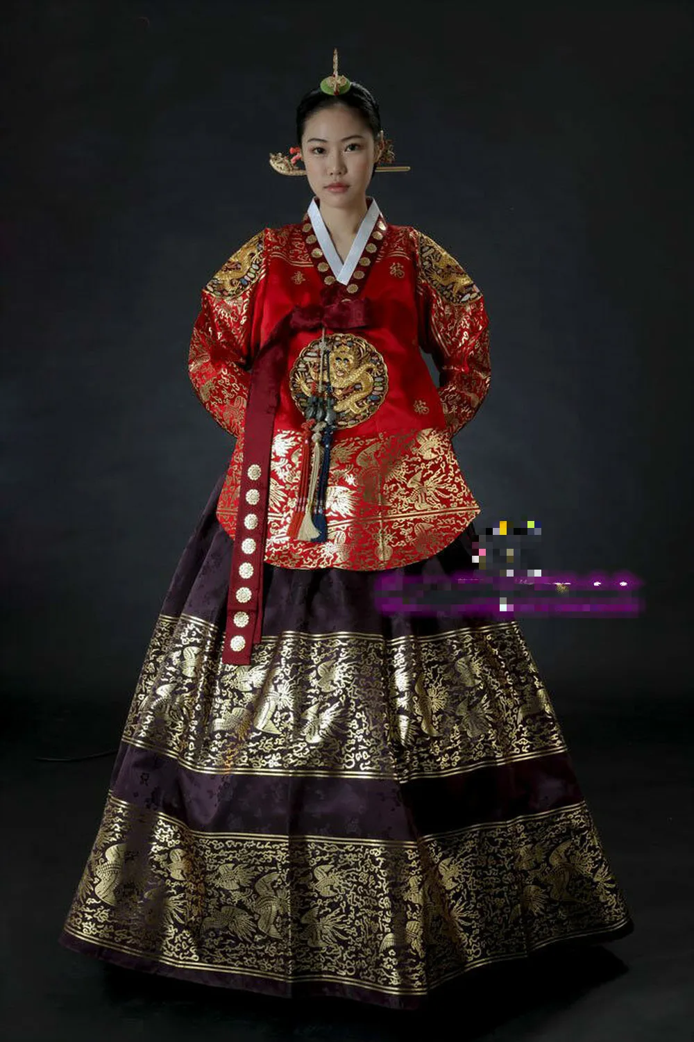 Платье ханбок традиционное корейское платье Корейская одежда костюм для