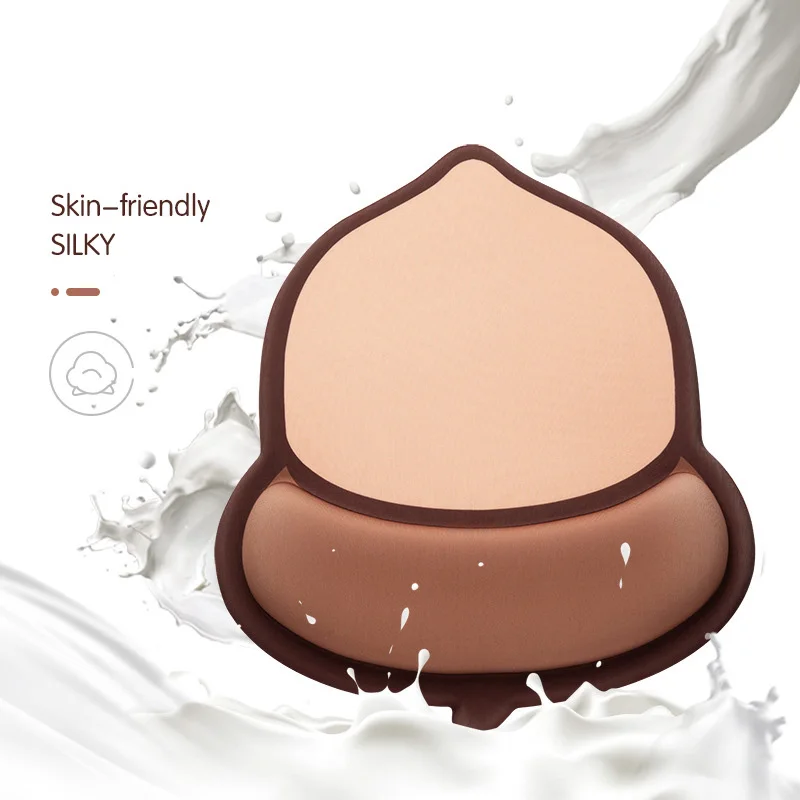 cute nut gaming mouse pad anti slip silicone wrist rest mice mat ergonomic mousepad for typist office pc computer accessory free global shipping