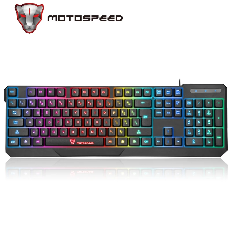 Оригинальная мотоскорость K70L 7 Цвет Подсветка компьютерная игровая клавиатура