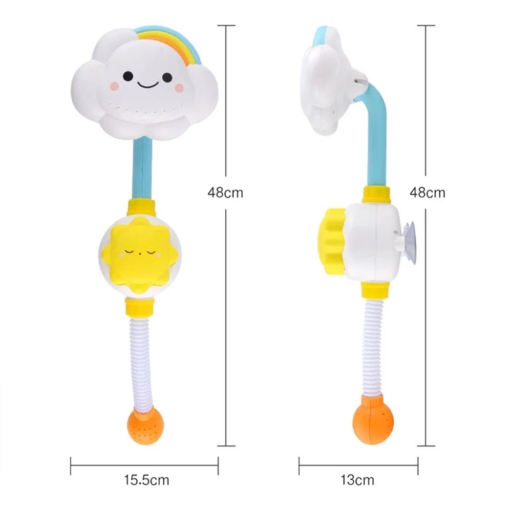 

Bath Toys Cloud Bathtub Showers Bathing Spouts Suckers Folding Faucet Children Bath Toys Cute Spray Shower Kids Gift