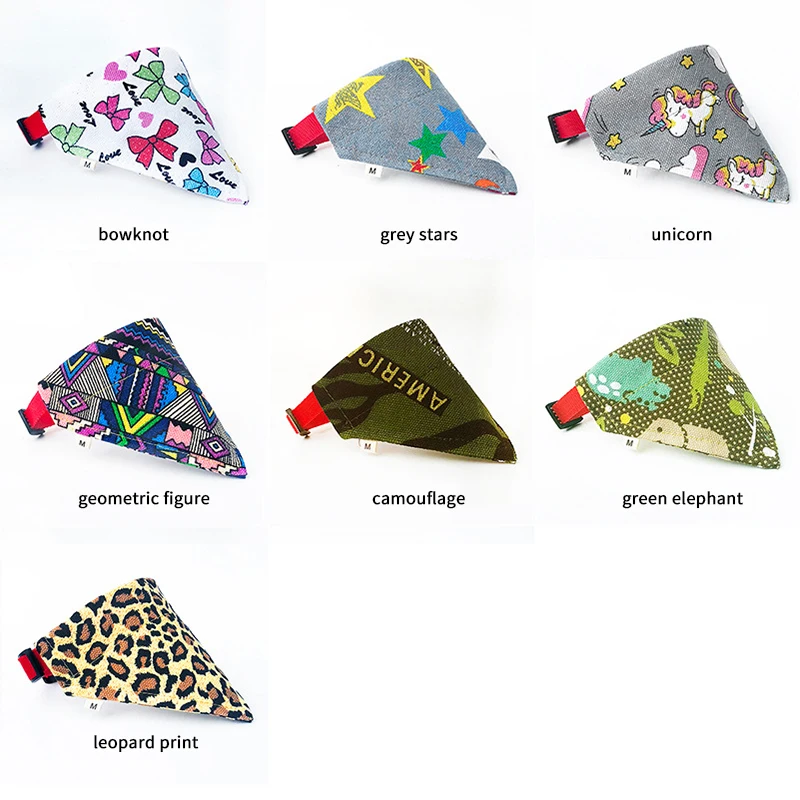 15 видов цветов нагрудники для собак шарф ошейник регулируемый шейный платок