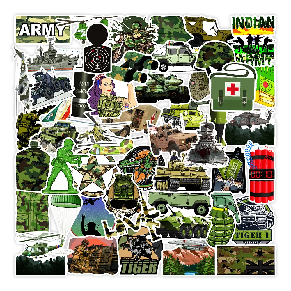 

10/30/50pcs Military Fan Special Forces Stickers for Notebook Army Soldier Sticker Vintage Craft Scrapbooking Material Wholesale