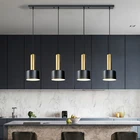 Современная металлическая Подвесная лампа, черный белый и золотой абажур, осветительные приборы для столовой, спальни, комнатное декоративное освещение