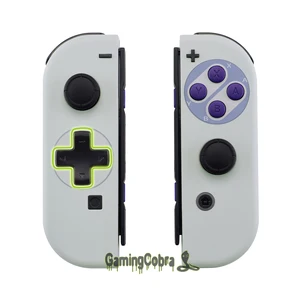 Корпус мягкого сенсорного контроллера в стиле супер SNES (версия D-Pad) с полными кнопками для NS Switch и OLED JoyCon