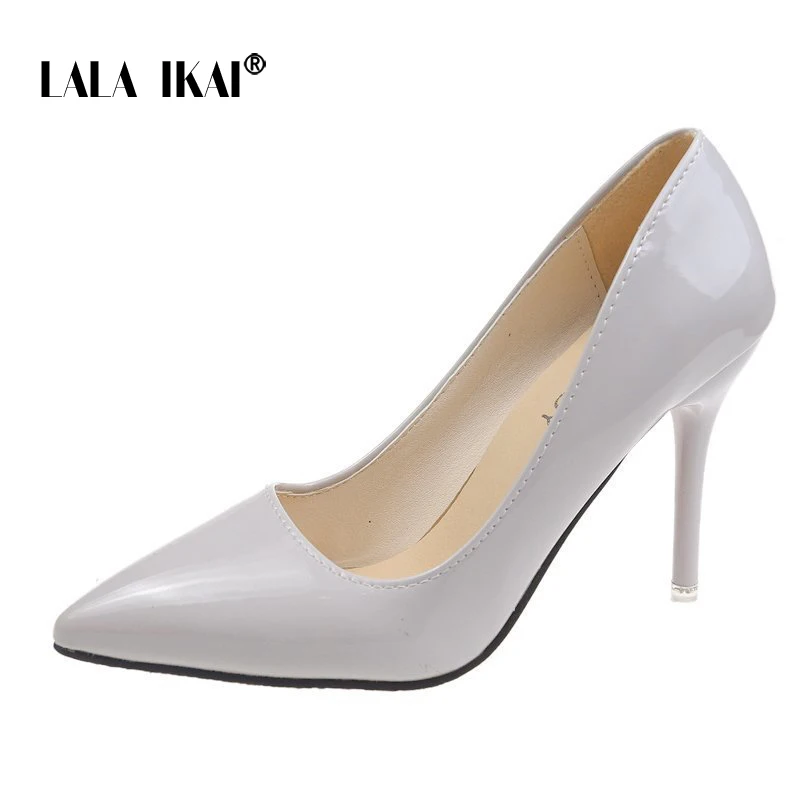 

Туфли-лодочки женские из лакированной кожи, на тонком каблуке 10 см