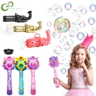 1 шт. пузырьковая машина светильник ящаяся музыкальная уличная игрушка для девочек, детская волшебная палочка, пузырьковый пистолет, искусственное электрическое волшебное автоматическое мыло WYW