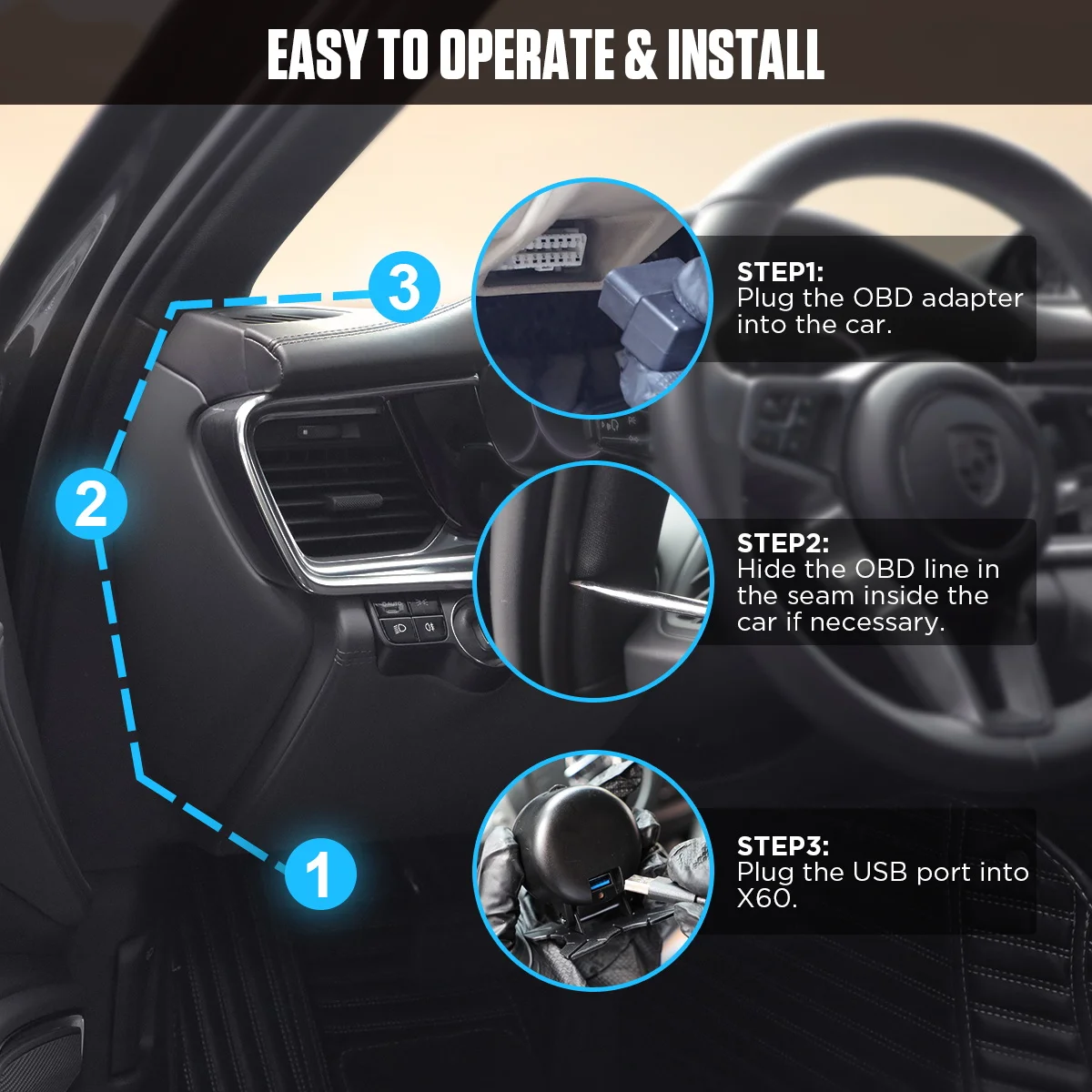Автомобильные цифровые измерительные приборы AUTOOL X60 OBD2 HUD OBDII с индикатором на