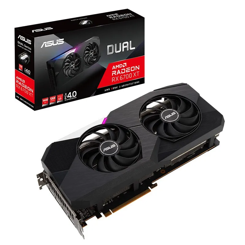 ASUS DUAL RX6700XT 12G видеокарты GPU графическая карта новый RX 6700XT 12 Гб|Видеокарты| |