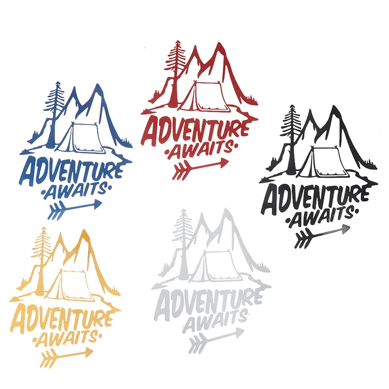 1 шт. 20x18 см приключения в настоящее время ожидает Кемпинг Greatested Виниловая пленка