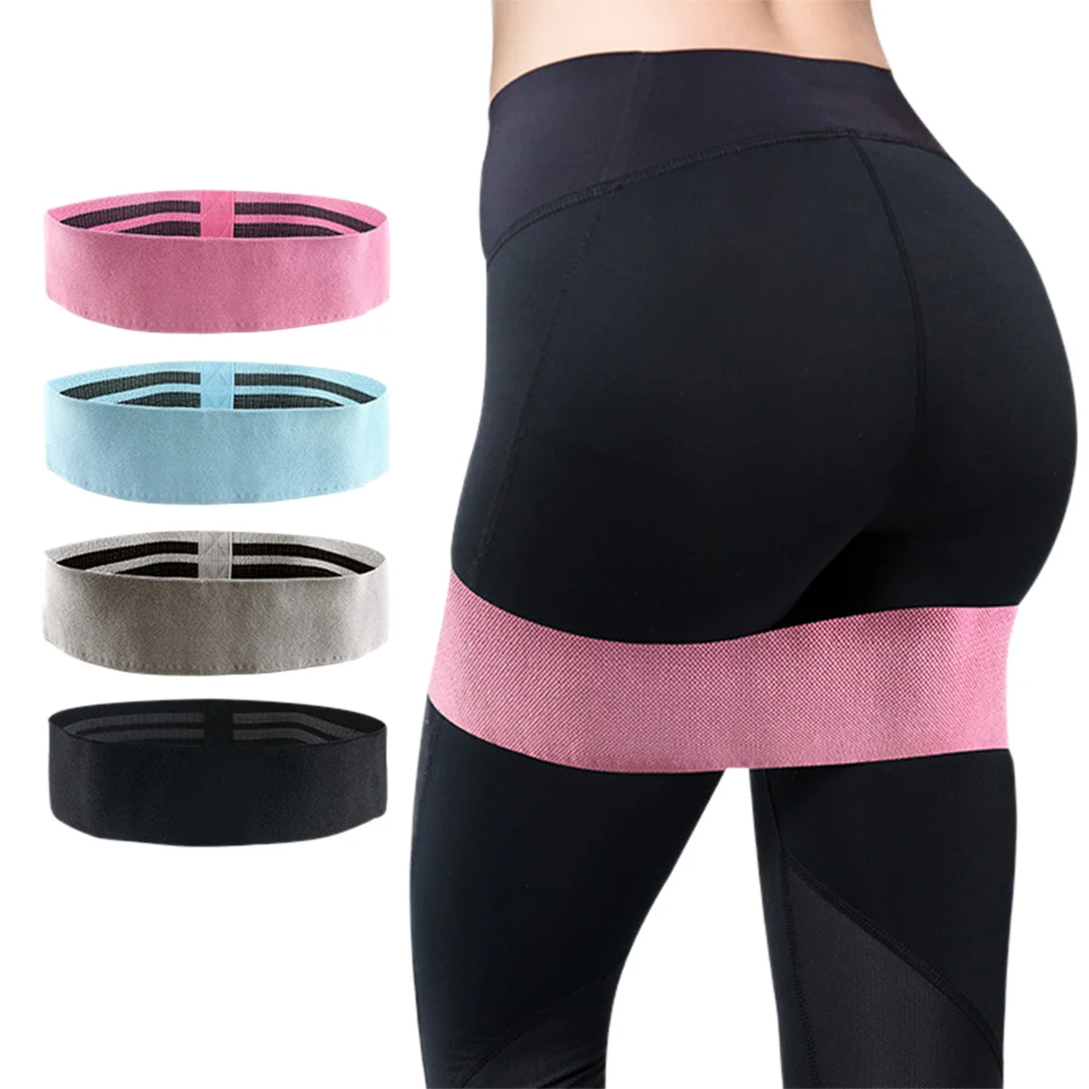 

Leg Resistance Bands Set Sport Elastic Loop Booty Band Expander Anti Slip Hip Fitness Stretching Training Butt Squat Workout