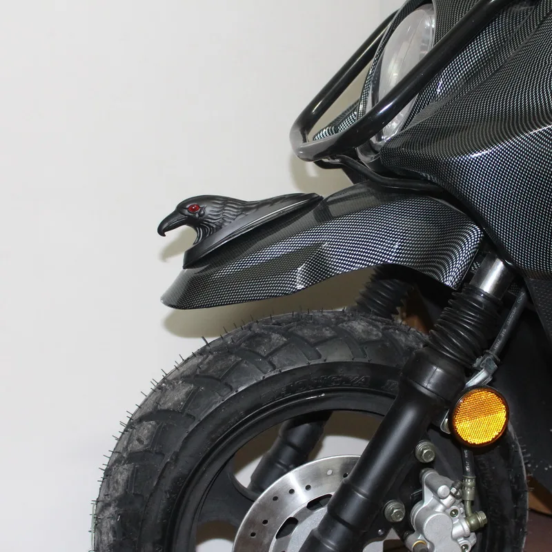 Вау мотоциклетный брызговик черного орла украшение для крыла с красным