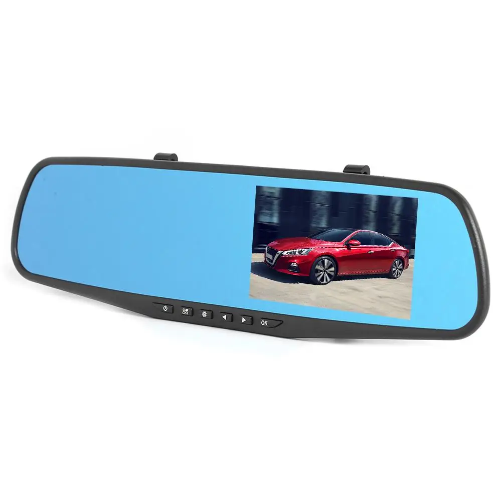 Q103B Автомобильный видеорегистратор с двойным объективом камера HD 1080p зеркалом