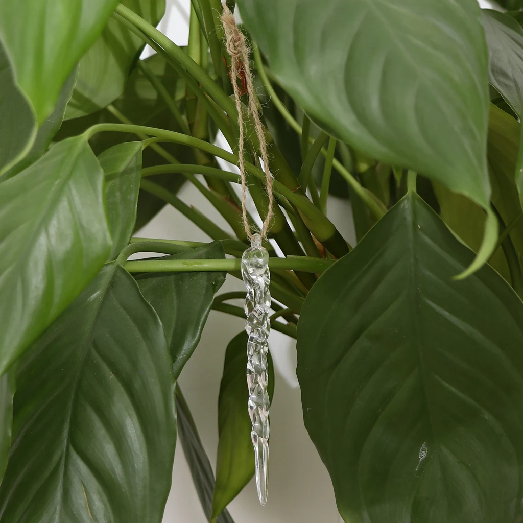 10Pcs Twisted Clear Crystal Icicles Christmas Tree Hanging Decoration Chandelier Pendant Ornaments Garland | Дом и сад