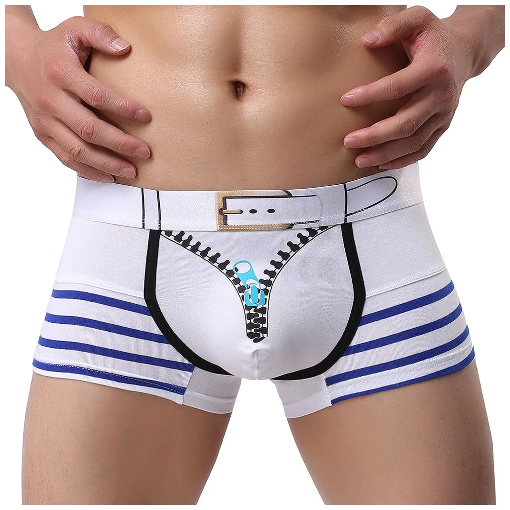 Мужское нижнее белье сексуальное популярное на молнии в полоску сетка бедра