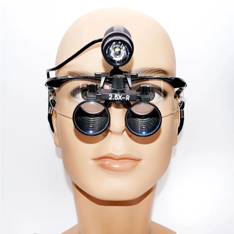 Светодиодный бинокль с подсветкой 2.5X 330 мм хирургическая лупа для стоматолога