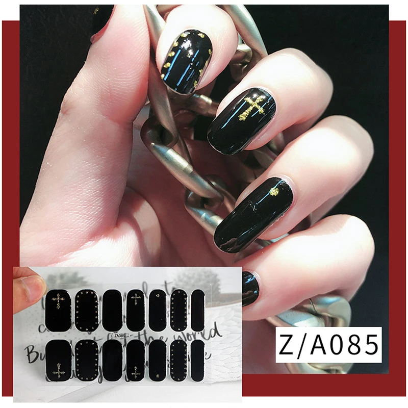 

3D Bronzing Nail Art Full Stickers Waterproof Peelable Nail Stickers Manicure Decoracion