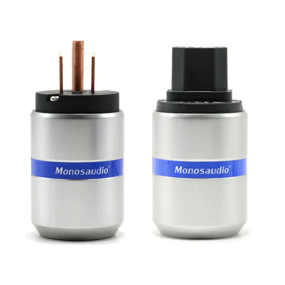 

Pair Hi-end Monosaudio M106/F5106 99.998% red copper hifi AC US power plug，with IEC connector audiophile power plug