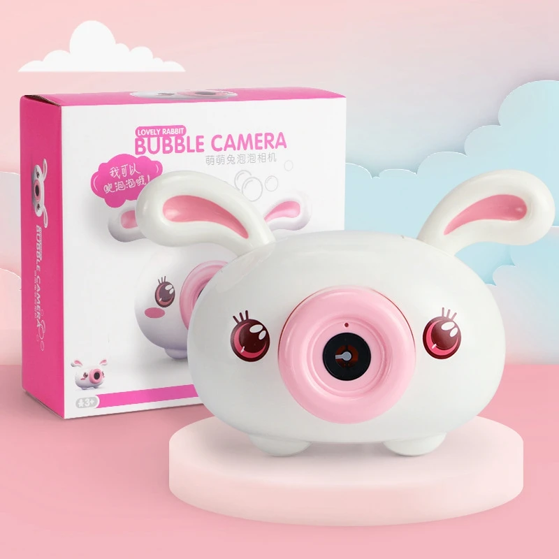

Fun Cute Cartoon Camera Kids Baby Bubble Machine Outdoor Automatic Bubble Maker Surprise Gift for Bath Toys