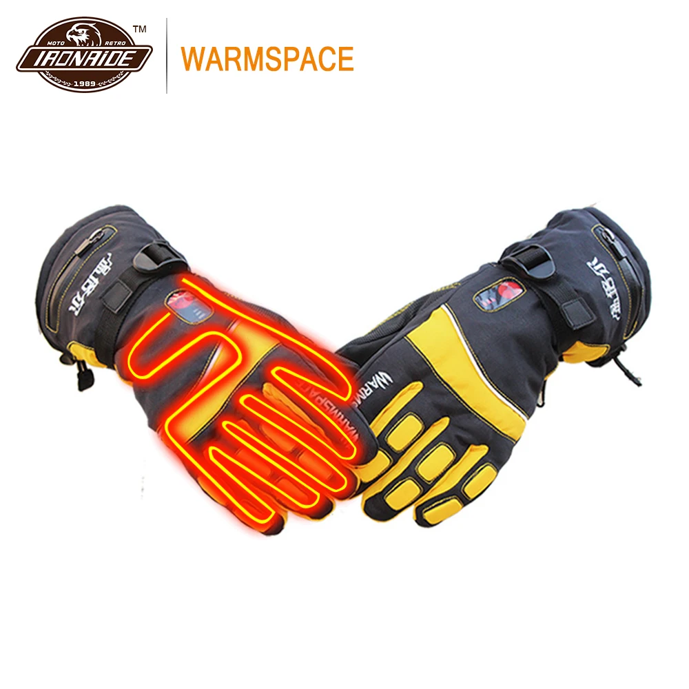 

Winter Electric Heating Gloves Motorbike Riding Battery Powered Gloves Waterproof Thermal Touring Guantes Moto Touch Function