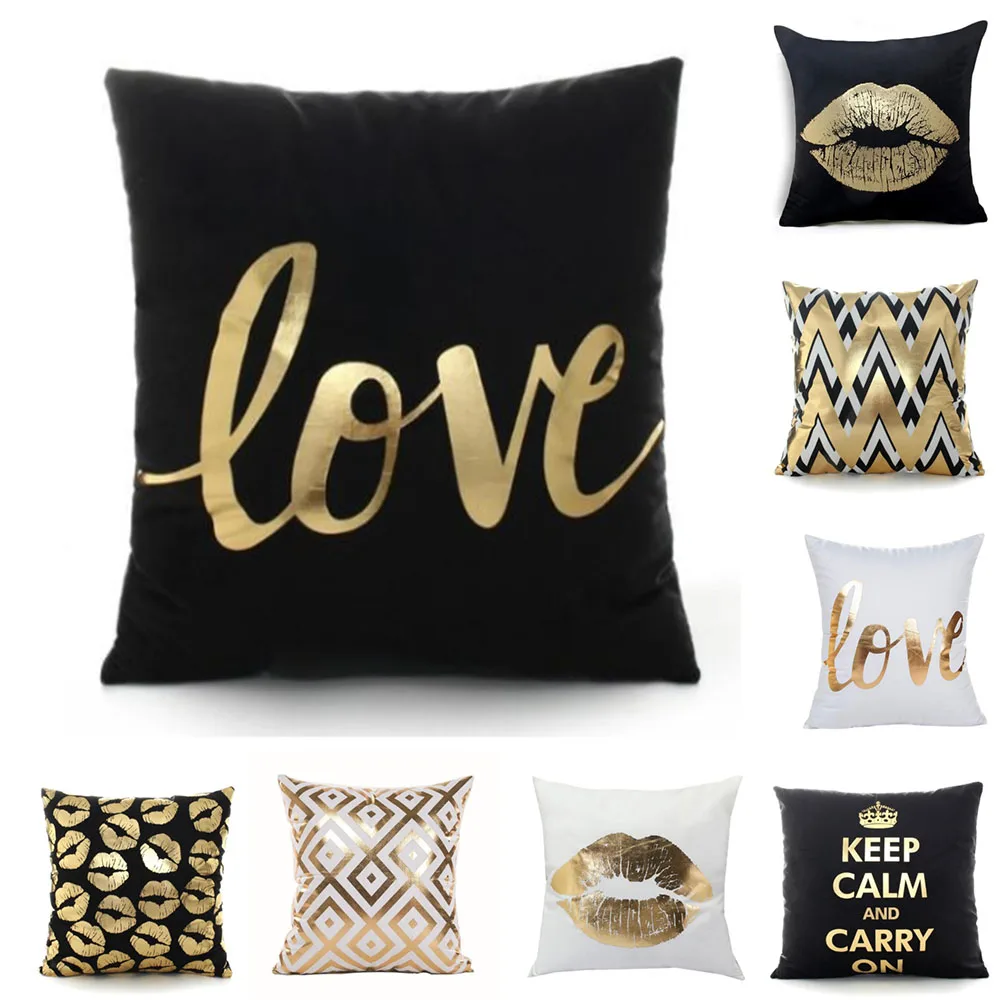 

45x45 см, черная, золотая, белая наволочка для подушки, чехол для подушки, наволочка для дивана, стула, чехол для подушки, роскошное украшение дл...