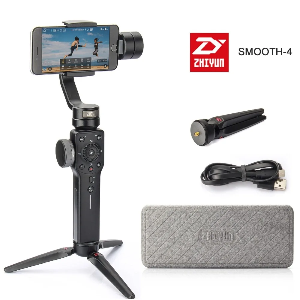 Zhiyun Smooth Q2 Smooth 4 ручной карданный стабилизатор для iPhone 7 6s Plus X 8 S8 S7 S6, Zhiyun Smooth 4, zhiyun smooth q2