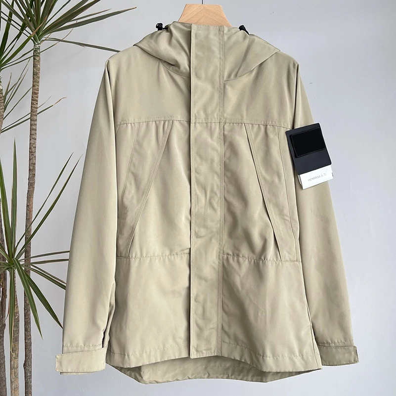 

Куртка мужская с капюшоном, повседневная водонепроницаемая ветрозащитная дышащая рабочая одежда, MA276, Осень-зима