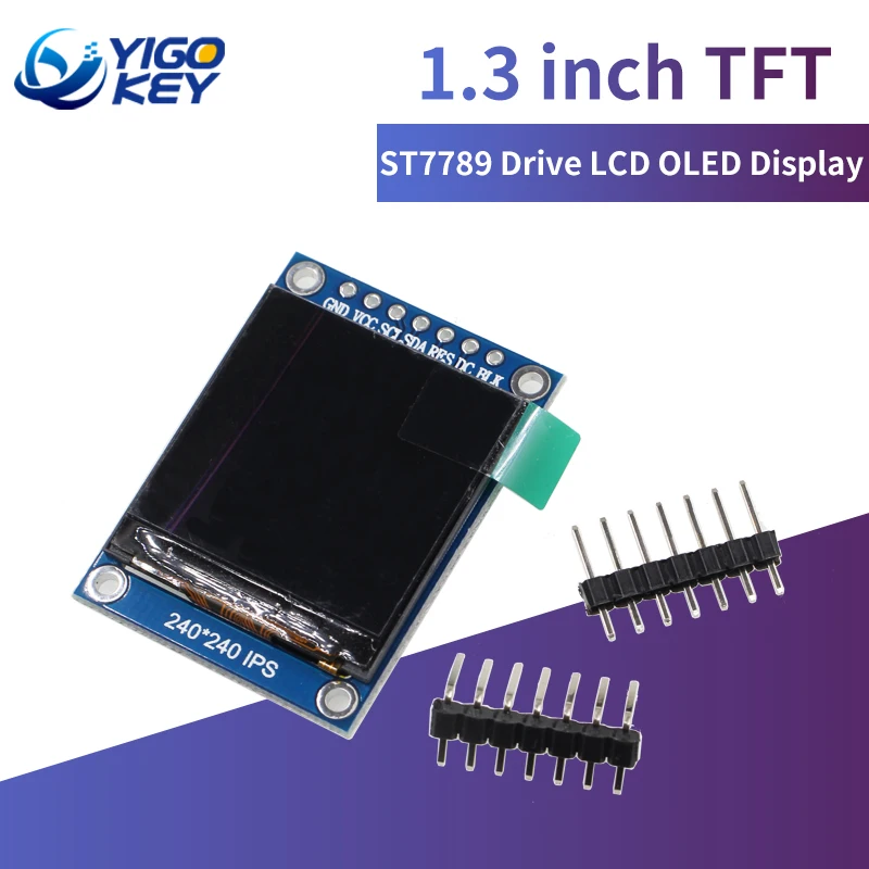 

HD 65K 1,3 дюймовый TFT-дисплей Ips ЖК-экран Привод IC ST7789 3,3 В 240*240 SPI интерфейс для полноцветного ЖК-дисплея Arduio