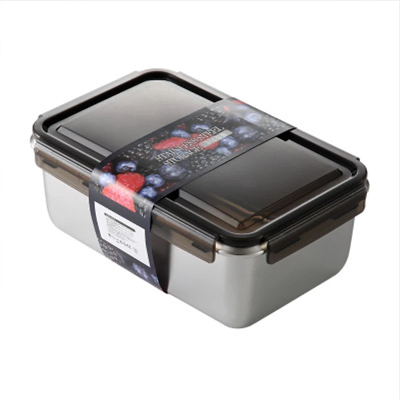 

Portable Stainless Steel Storage Box Preservation Box Reusable Food Container Durable Fresh Keeping Container Home Accessories