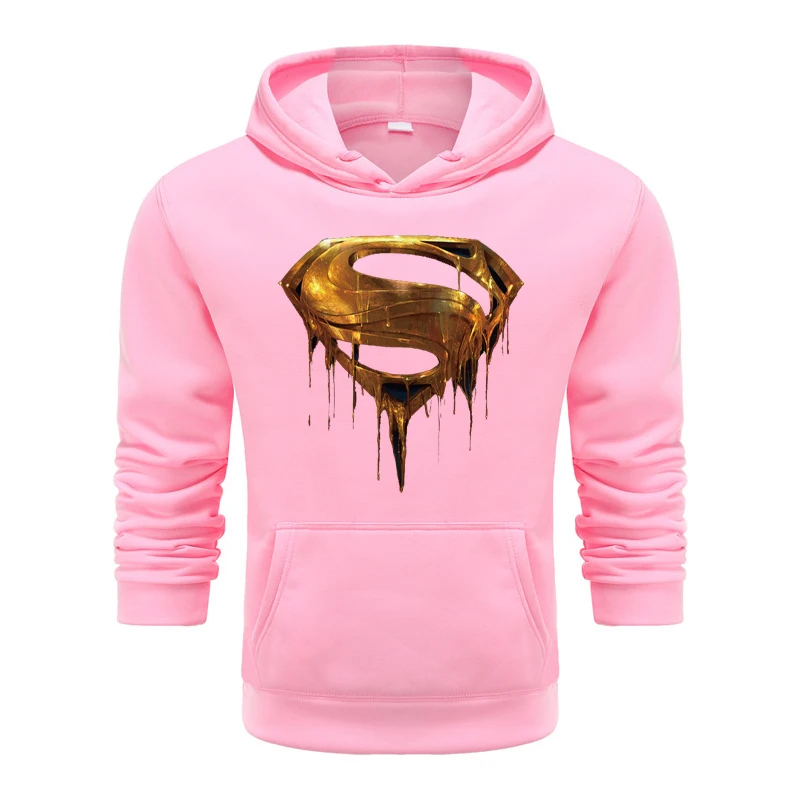 Мужская Спортивная толстовка с капюшоном Осень-зима 2020 принтом Супермена Harajuku