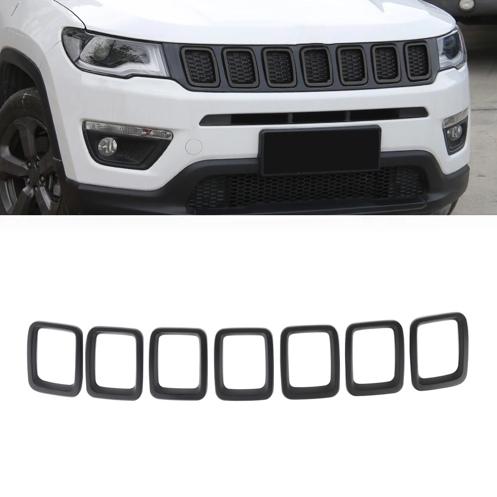 Декоративная накладка на решетку радиатора автомобиля наклейки для Jeep Compass 2017 2018