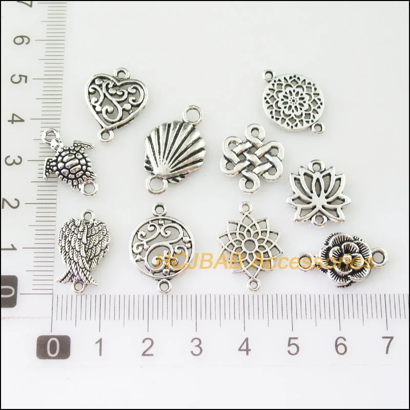 20 шт. Тибетский серебристый цвет &quotсделай сам&quot/Цветочное сердце в виде ракушки