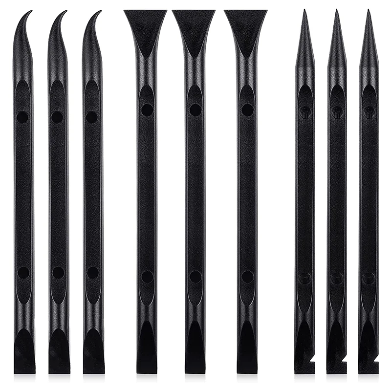 

NEW-9 Pcs Plastic Scraper Tool Scratch Free Plastic Scraper Cleaning Pen Shaped Scraper Tool Multipurpose Label Scraper