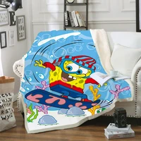 cartoon 3d printed fleece blanket for beds thick quilt fashion bedspread sherpa throw blanket adults kids